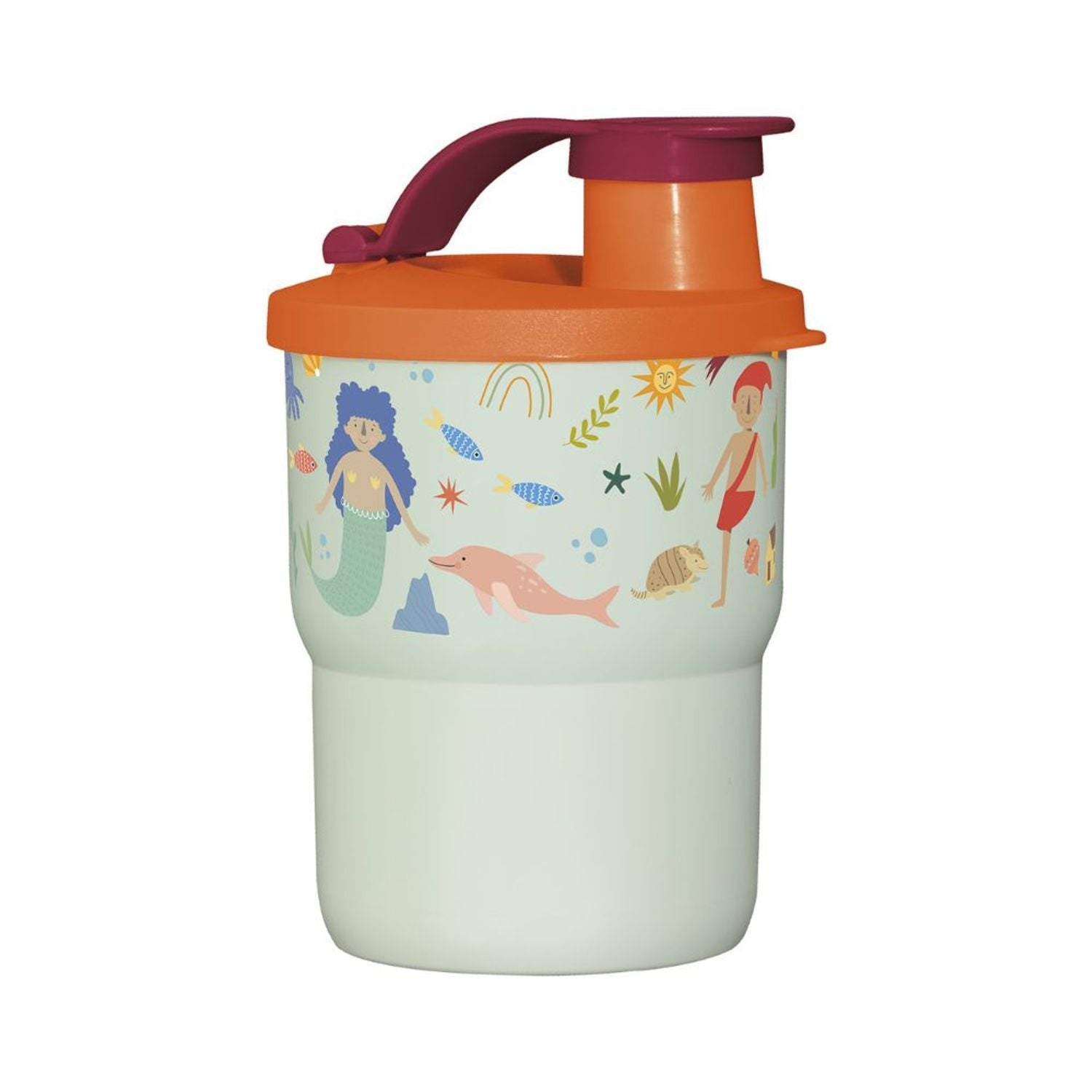 Copo com Bico Folclore Tupperware 225ml Laranja